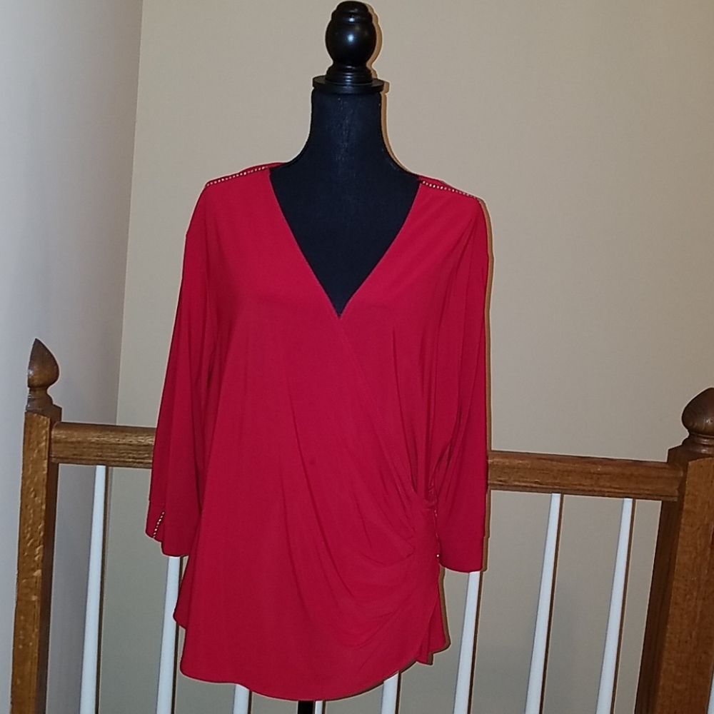 R&M RICHARDS rhinestone top